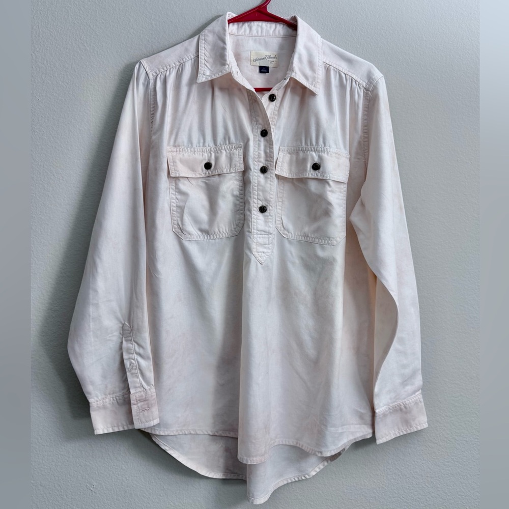 Pink Tie-Dye Long Sleeve Button-Up Shirt